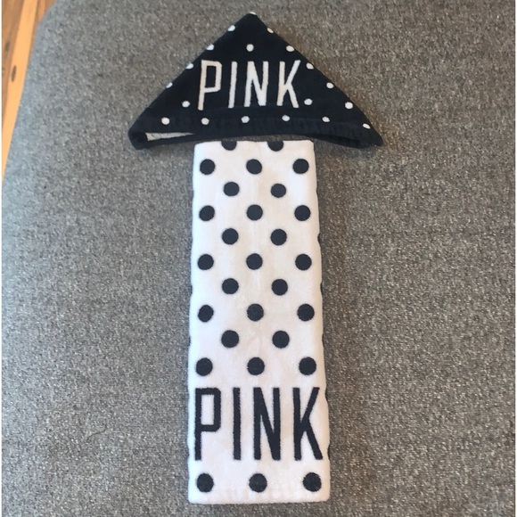 Victoria’s Secret PINK 3pc. Polka Dot Towel Bundle - Picture 3 of 12
